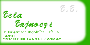 bela bajnoczi business card